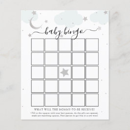 Över månen babybingospelkort
