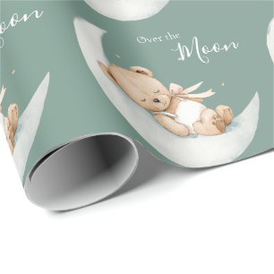 Över månen Björn Baby Shower Presentpapper