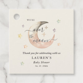 Över månen Boho Celestial Baby shower Gåvor Etiketter