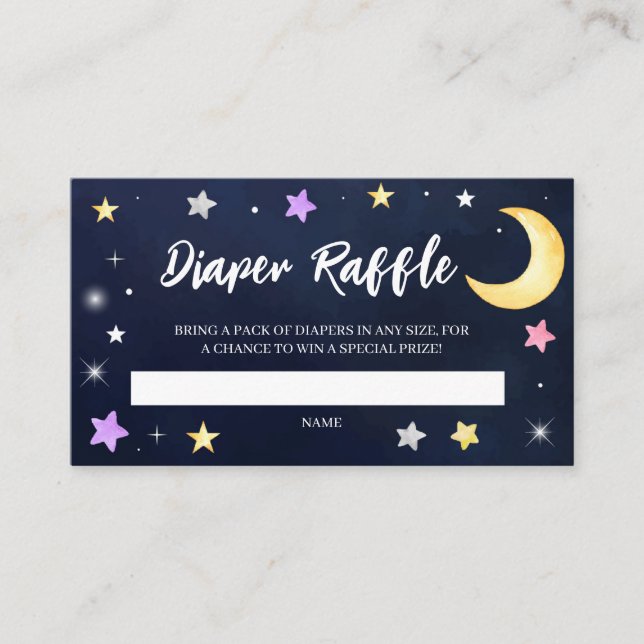 Över Månen Galaxy Blöja Lotteri Bifogad Kort (Framsida)