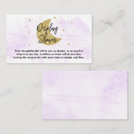 Över Månen | Neutral Baby Shower Display Dusch Tilläggskort