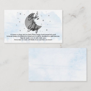 Över månen Pojkböcker för baby shower firande Tilläggskort