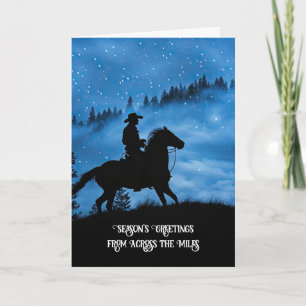 Över mil och sträcka Country Western Cowboy och hä Kort