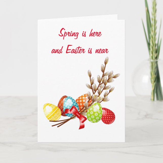 "ÖVER MILERNA" FÖR "PÅSK" HELGKORT (Framsida)