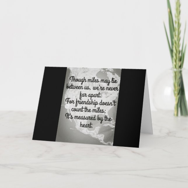 **ÖVER MILERNA** OCH TÄNKANDET AV DIG CHRISTMAS H HELGKORT (Framsida)