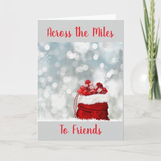ÖVER MILERNA TILL "FRIENDS" CHRISTMAS HELGKORT (Framsida)