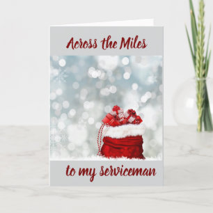 ÖVER MILERNA TILL "SERVICEMAN" I CHRISTMAS HELGKORT