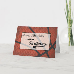 Över Miles Birthday Basketball Card Kort