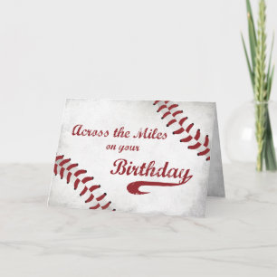 Över Miles Grattis på födelsedagen Large Grunge Ba Kort