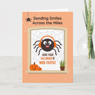 Över Miles Halloween Cute Spider Headphone Kort