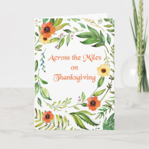 Över Miles on Thanksgiving Wand Kort