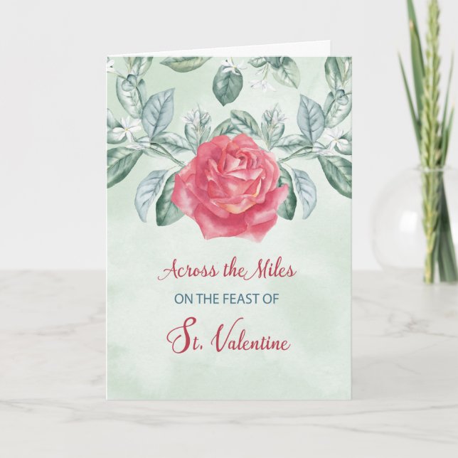 Över Miles på Valentines day Ro-Religiösan Kort (Framsida)