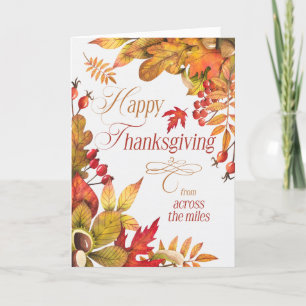 Över Miles Thanksgiving Autumn Botanical Helgkort