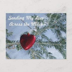 Över Miles Valentines Day Heart Helgdag Po Helg Vykort