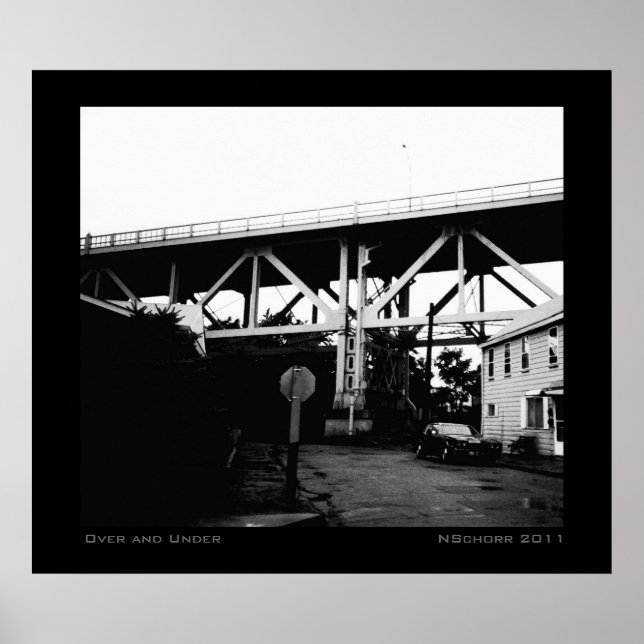 Över- och under stadens industrilandskap poster (Framsidan)