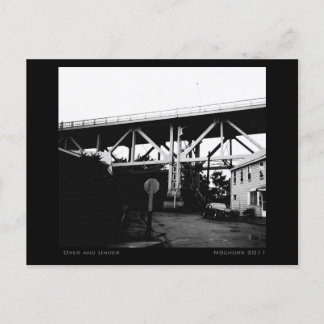 Över- och under stadens industrilandskap vykort