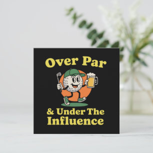 Över Par och Under Inflytande Golf Drickande Inbjudningar