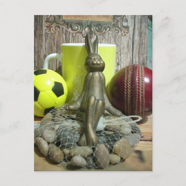 Över planen & kastet: Fotbollskrikettblandning Vykort (Framsida)