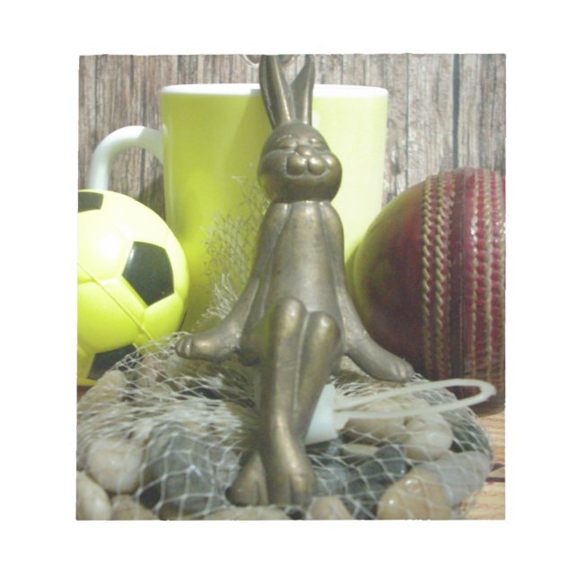 Över planen och Kreta: Fotbollskricketblandning Anteckningsblock (Framsida)