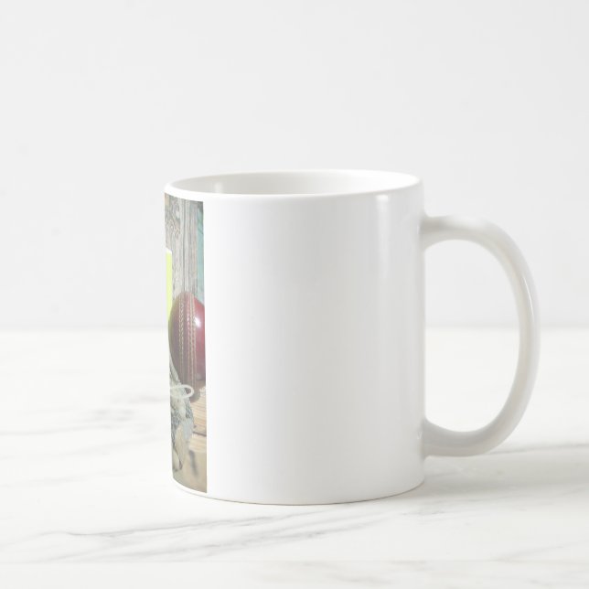 Över planen och Kreta: Fotbollskricketblandning Kaffemugg (Höger)