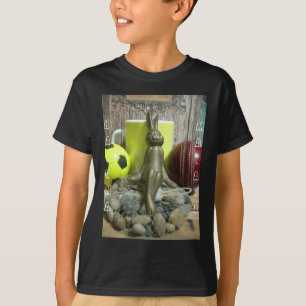 Över planen och Kreta: Fotbollskricketblandning T-shirt