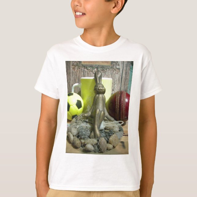 Över planen och Kreta: Fotbollskricketblandning T Shirt (Framsida)