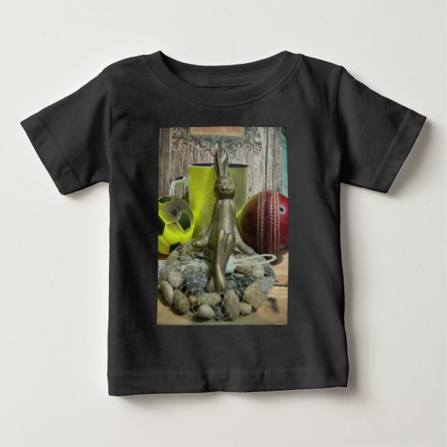Över planen och Kreta: Fotbollskricketblandning T-shirt (Framsida)
