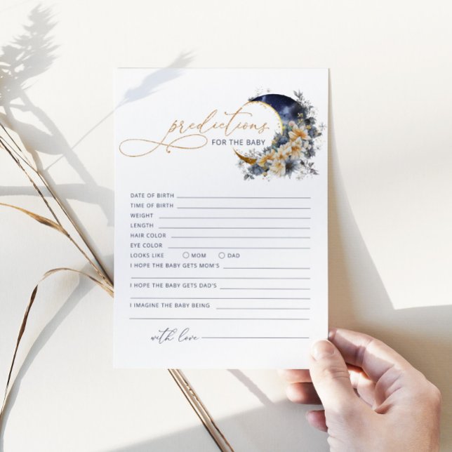 Över prognoserna för baby-kortet vid guld under må inbjudningar (Skapare uppladdad)