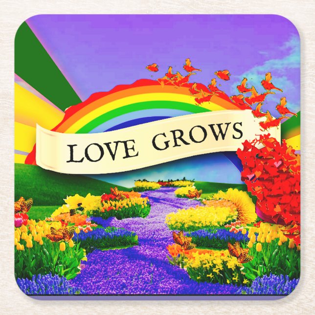 ÖVER RAINBOKEN UNDERLÄGG PAPPER KVADRAT (Framsidan)