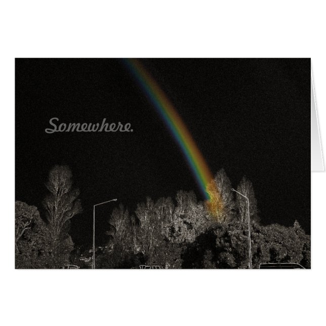 Över Rainbow 2-mappningskortet Hälsningskort (Framsidan Horizontal)