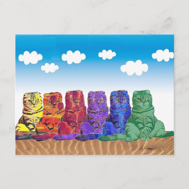 Över regnbågarna vykort (Framsida)