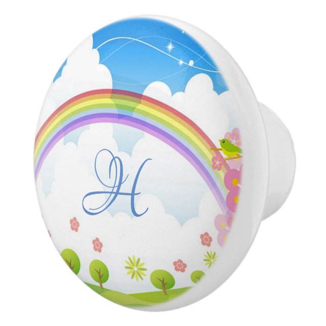 Över regnbåge, keramisk dörr-knopp knopp (Höger)