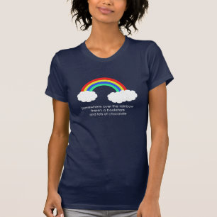 Över regnbågekvinnorna (mörk) tee shirt