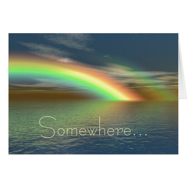 Över Regnbågen Hälsningskort (Framsidan Horizontal)