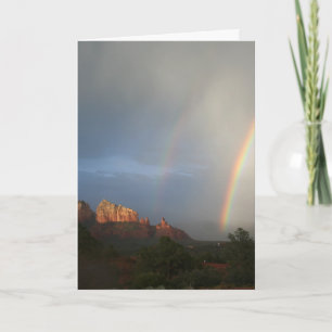 Över regnbågen i Sedona. Tom insida att skriva på Kort