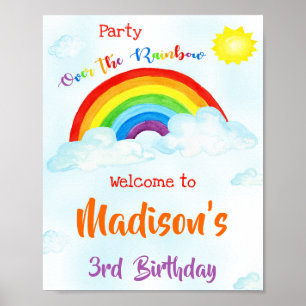 Över regnbågens välkomsttecken party poster regnbå