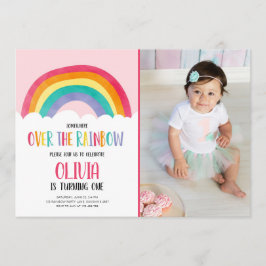 Över Rosa Flickans födelsedagsinbjudan Inbjudningar