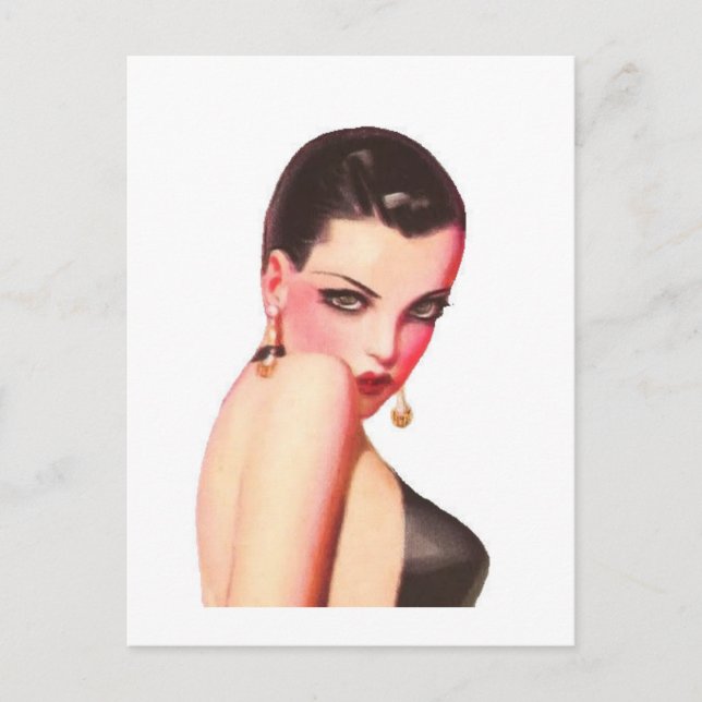 Över skulderblicken vykort (Framsida)