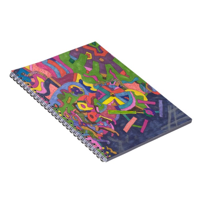 "Över stormen" Abstrakt Art Anteckningsbok (Högra Sidan)