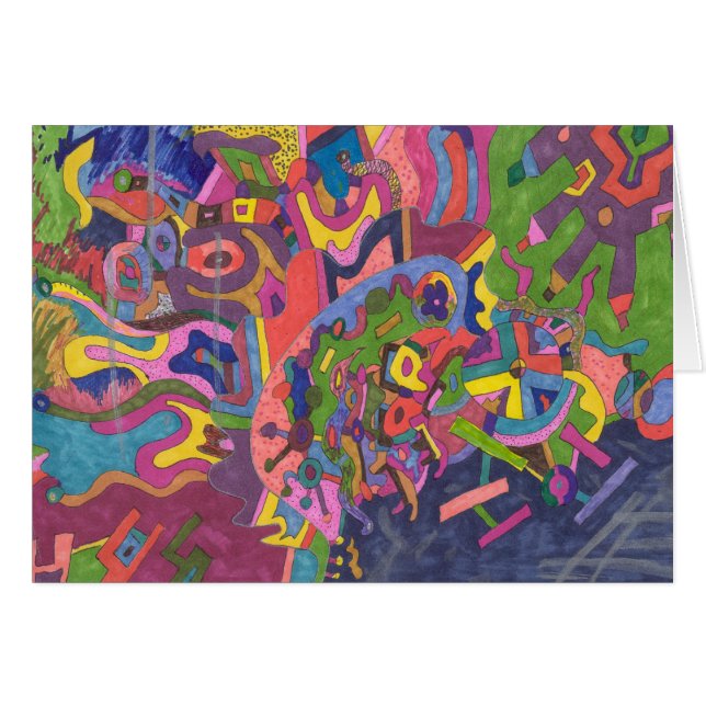 Över stormen Abstrakt Art Hälsningskort (Framsidan Horizontal)