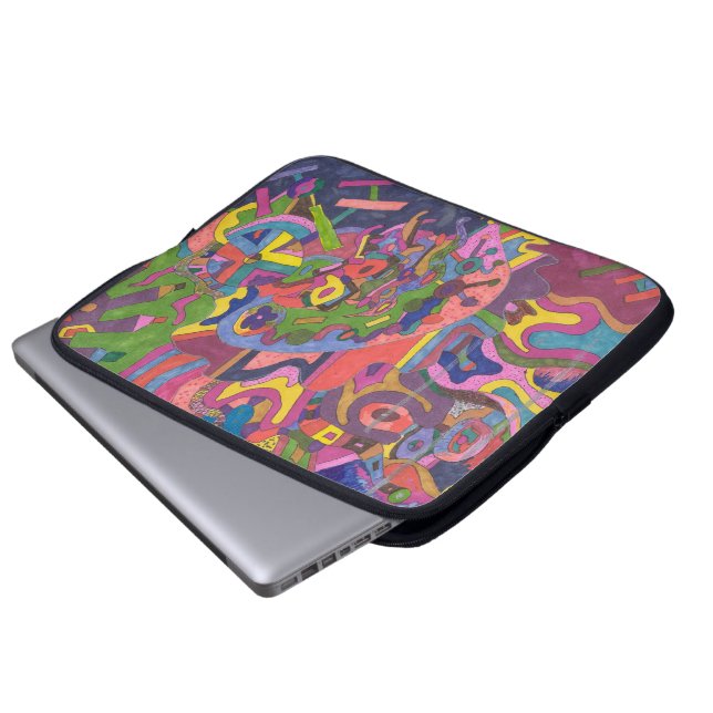 "Över stormen" Abstrakt Art Laptop Fodral (Framre botten)
