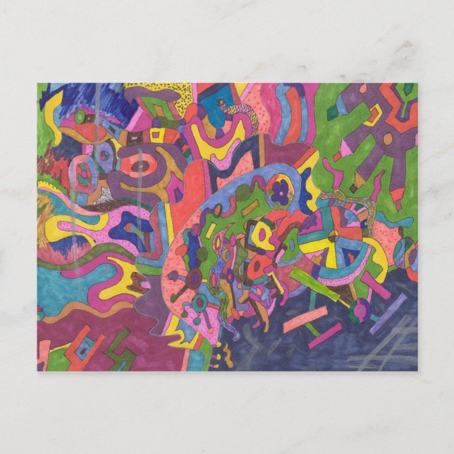 "Över stormen" Abstrakt Art Vykort (Framsida)