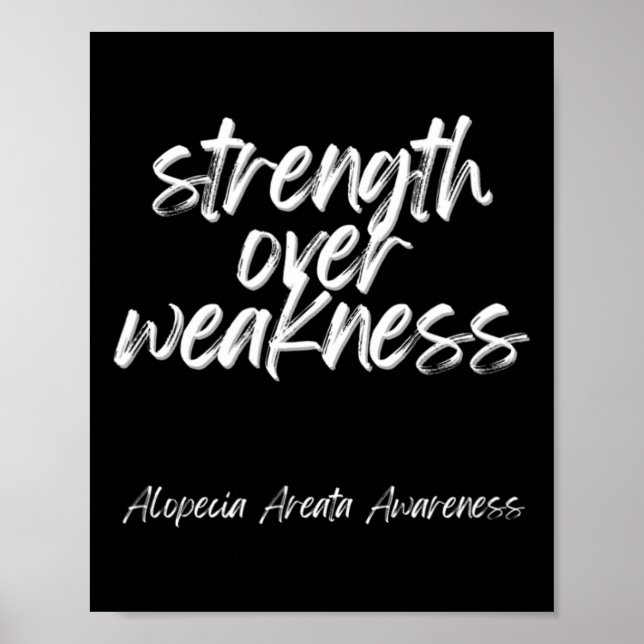 Över svaghet - Alopeci Areata Awareness Poster (Framsidan)