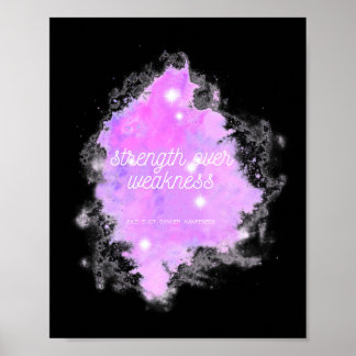 Över Svaghetsgalaxen - Gallgångscancer Medvetenhet Poster