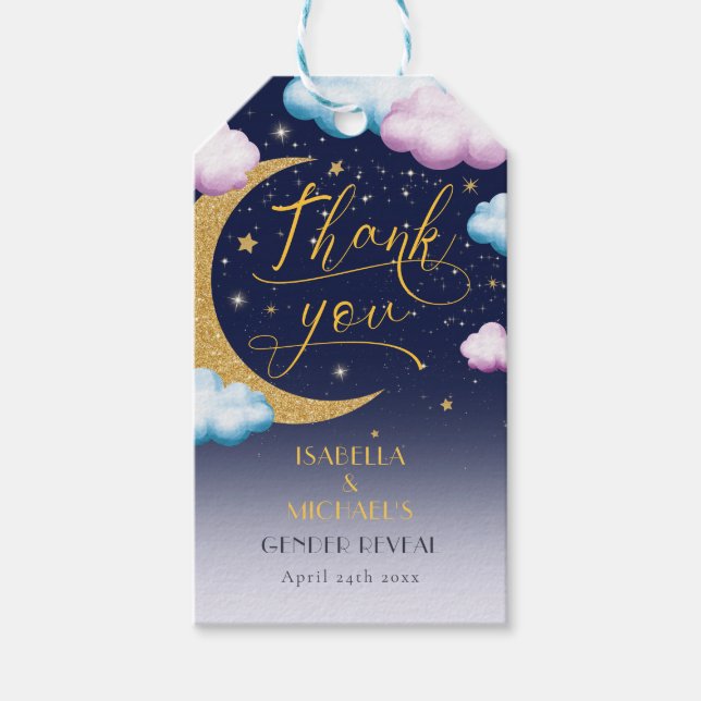 Över Tacken Måne Gender Presentetikett (Framsidan)