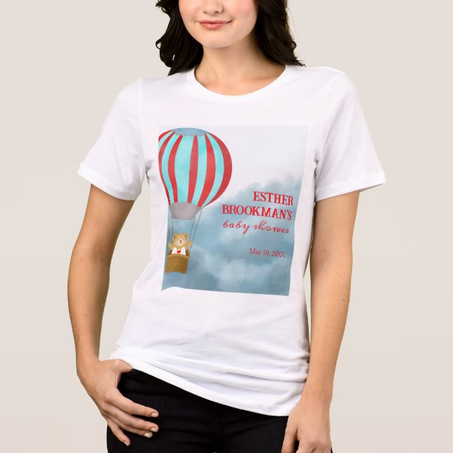 Over the Clouds Coming Baby Mother to be T Shirt (Framsida)