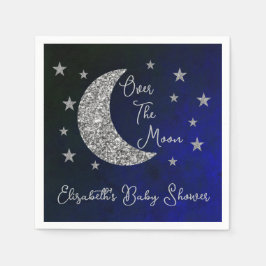 Over The Moon Baby Shower Pappersservett