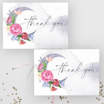 Over the moon blommor baby shower tack