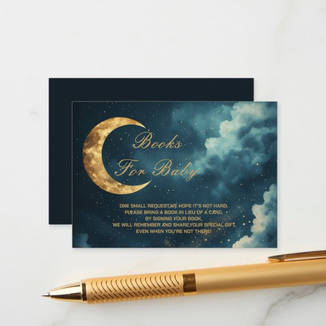 Over the Moon Books for Baby Request Card Tilläggskort (Fram/Back In Situ)