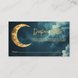 Over the Moon Diaper Raffle Ticket, Celestial Gold Tilläggskort